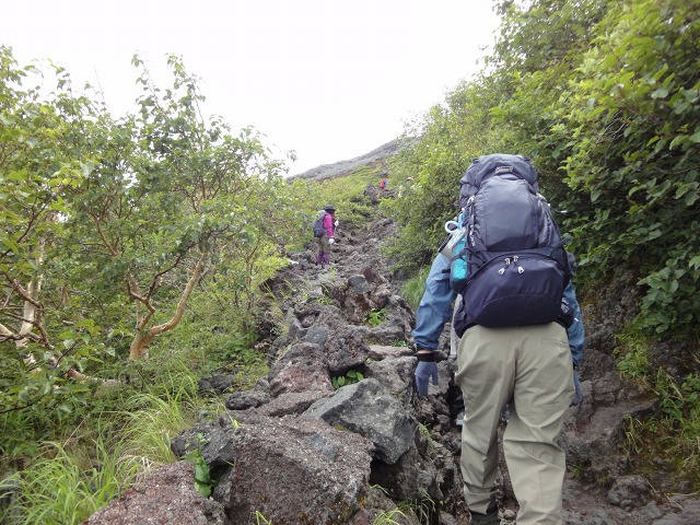 鎌岩館を後にし溶岩道を登ります。