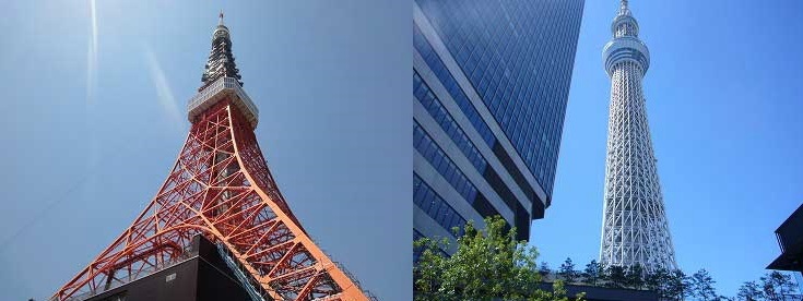 東京タワーと東京スカイツリー比較