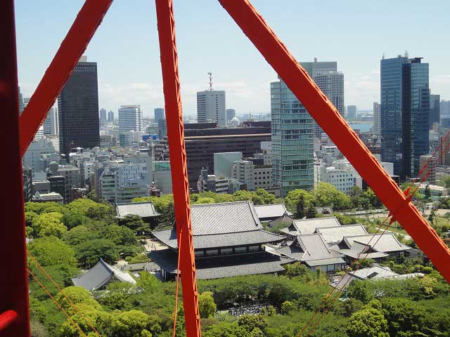 東京タワー昇り階より地上70ｍ