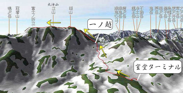 残雪期立山登山3D映像