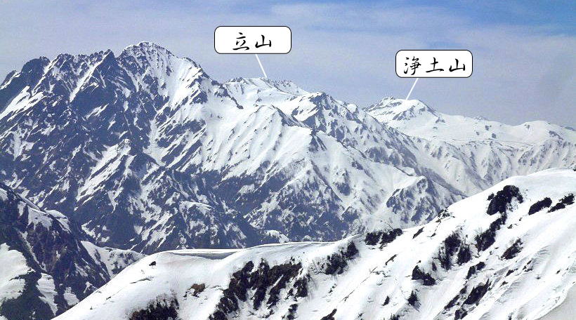 毛勝山からの景観 劔岳 立山