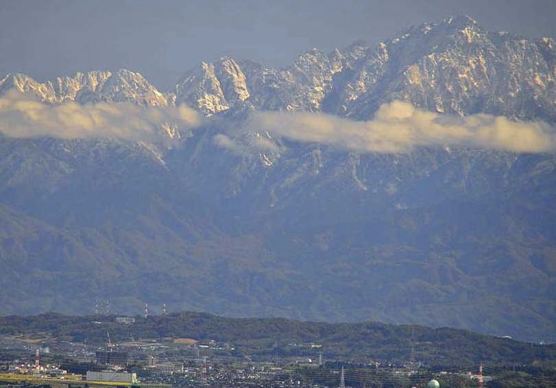 元取山からの景観より剱岳を拡大